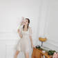 Summer French skirt for women petite white waist chiffon polka dot dress summer skirt R3459