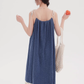 Denim suspender dress with cardigan two-piece suit new style beautiful western-style suit R2358
