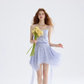 Sea salt daisy floral dress French suspender skirt short skirt holiday wear skirt female summer R3454