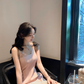 Pink suspender dress popular Korean style temperament daughter short skirt R4383