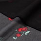 2025 Summer New French Retro Black Cherry Floral Slimming Suspender Dress R0979