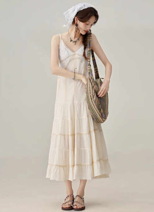 Temperament niche apricot sunscreen jacket with suspender skirt cardigan R1925