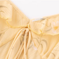 French holiday style yellow long floral sling waist slimming dress R2656