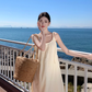 Gentle temperament backless suspender dress cold style unique and special skirt R0595