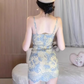 New Chinese style lace suspender dress 2025 pure desire hot girl hip skirt R1128