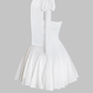 French pure desire style V-neck halter dress 2025 temperament waist A-line short skirt R1114