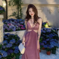 Travel photography clothes super fairy beach dress suspenders sexy backless dress R1575
