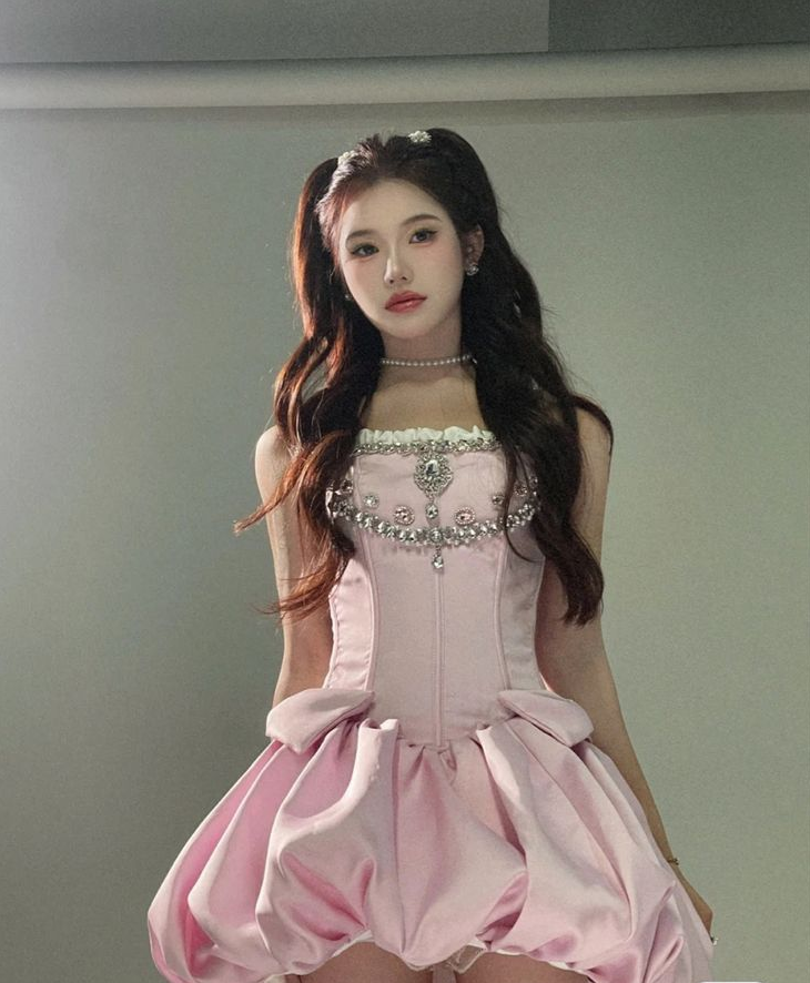 Blue suspenders waist slim princess tutu skirt homecoming dress R2947