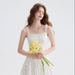 French floral suspender skirt pastoral style dress short skirt holiday style skirt R2800