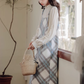 French sweet suspender plaid dress 2025 new popular beautiful suit skirt R2385
