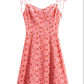 2025 Summer New Pink Floral Tube Top Lace-up Seaside Holiday Suspender Dress R0959