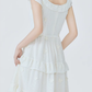 Tea break French gentle style sweet dress new waist temperament long dress R2378