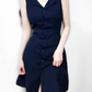 2025 Summer New High Waist V-Neck Single-Breasted Lace-Up Short A-Line Suit Dress R0970
