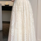 Retro high waist heavy lace hollow flower large swing A-line skirt versatile temperament long skirt R0207