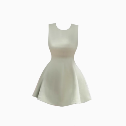 French high-end sleeveless vest dress 2025 temperament lady waist A-line skirt R1405