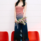 Design suspender dress high waist summer waist slimming gradient irregular long skirt R3328