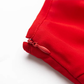 2025 Summer New Red Sexy Dress V-neck Date High-end Holiday Dress R0936