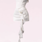 Pure desire design pearl chain tube top 2025 large size rose ribbon hip skirt suit R1321