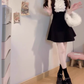 High-grade black sleeveless vest dress with lace waist and a-line tutu skirt R0755