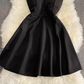 Small dress evening dress female 2025 elegant lady temperament sexy one-side off-shoulder A-line dress R0347