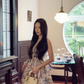 Sleeveless V-neck Colorful Flower Waist Dress French Design Exquisite Skirt Homecoming Dress R2988