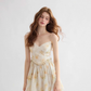 French suspender dress floral dress seaside holiday skirt short skirt R2766