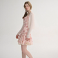 French style skirt short suspender skirt floral dress small flower skirt R2753