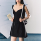 French pure black suspender dress sexy lace skirt R3323