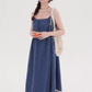 Denim suspender dress with cardigan two-piece suit new style beautiful western-style suit R2358