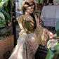 Fairy new Chinese suit butterfly embroidery sling ink dyeing skirt sweater a complete set R1747