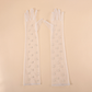 Mesh sun protection gloves pearl full finger gloves transparent lace long dress bride wedding gloves     S6272