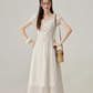 2025 summer new French high-end white dress short-sleeved skirt R1892