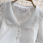 First love girl doll collar ruffled short shirt two-piece suit high waist hip skirt small size R0394