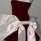 Birthday dress high-end party dress high-end niche temperament tube top velvet dress R1792
