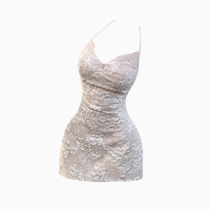 2025 Pure Desire Waist-hugging Hip-hugging Short Skirt with Lace Embroidery R1238