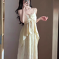 Gentle temperament irregular suspender top skirt two-piece suit for women R0534