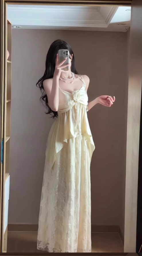 Gentle temperament irregular suspender top skirt two-piece suit for women R0534