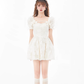French artistic skirt light luxury romantic fairy bow print dress R4987