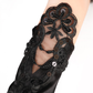 Hollow gloves wedding dress long lace embroidery nail beaded fingerless wedding gloves hook finger     S6250