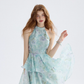 Floral dress halter neck suspender skirt short skirt vacation wear skirt women summer R3453