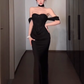 Large size French niche design hot girl dress pure desire tube top evening dress R1831