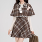 Cape shawl outer dress suit new style small school style outfit a complete set R2373