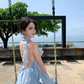 Women's ruffled halter neck dress gentle temperament atmosphere small skirt R0814