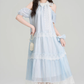 French design lace halter dress holiday style beautiful off-shoulder long dress R2399