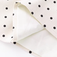 2025 Summer New Apricot Polka Dot Waist Square Neck A-line Short Suspender Dress R0907