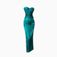 French retro herringbone tube top 2025 plus size satin hip skirt suit R1422