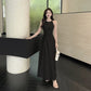 halter dress for women a-line long dress      S5465