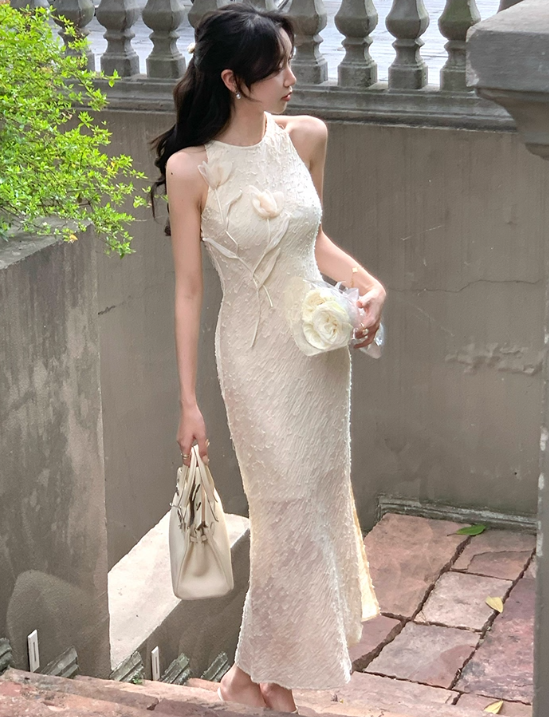 New Chinese style jacquard dress for women, new style, beautiful, light luxury, temperament long dress R4215