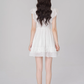 White chiffon dress women's summer ruffled short skirt new high waist A-line small white skirt R4497