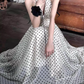 French retro polka dot halter neck dress 2025 temperament fishbone waist dress R1323